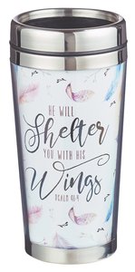 Polymer Tumbler W/Design Insert: He Will Shelter You With His Wings, Psalm 91:4 Polymer Tumbler W/Design Insert: He Will Shelter You With His Wings, Psalm 91:4