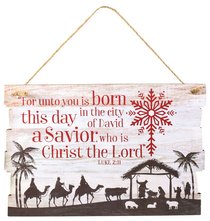 Christmas Mdf Plaque: Rustic Country (Luke 2:11) Christmas Mdf Plaque: Rustic Country (Luke 2:11)