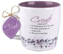Ceramic Mug Creative Definition: Create, Purple/White (Matthew 12:35) Ceramic Mug Creative Definition: Create, Purple/White (Matthew 12:35)