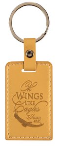 Leather Lux Keyring: On Wings Like Eagles, Isaiah 40:31 Leather Lux Keyring: On Wings Like Eagles, Isaiah 40:31