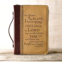 Bible Cover Classic Xlarge: For I Know the Plans....Burgundy/Sand (Jer 29:11) Bible Cover Classic Xlarge: For I Know the Plans....Burgundy/Sand (Jer 29:11)