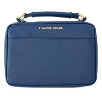 Bible Cover Fashion Large: Amazing Grace, Navy, Carry Handle Bible Cover Fashion Large: Amazing Grace, Navy, Carry Handle